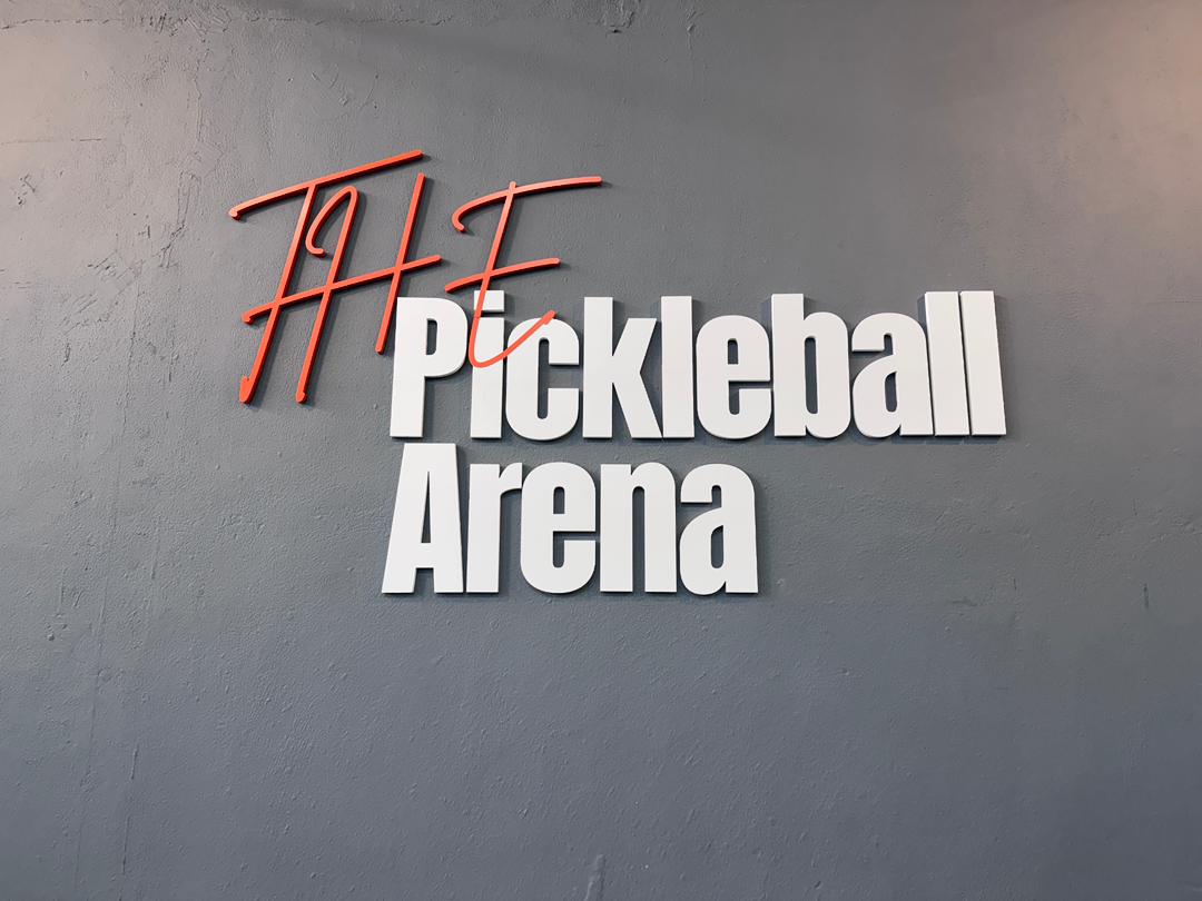 THE Pickleball Arena wall signage